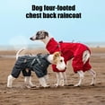 thumbnail image 5 of Koiauber Dog Raincoat with Harness Adjustable Dog Rain Jacket Puppy 4 Legs Raincoat with Reflective Strip, 5 of 8