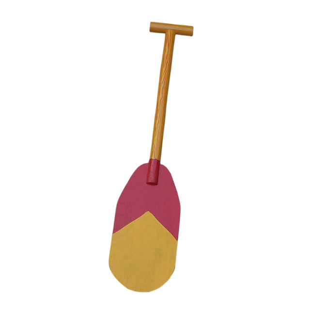 Colaxi Children Paddle Prop Boat Oar Handmade 23.6 inch Wooden for Kids for Dance Cosplay Performance Dragon Boat Races Kindergarten Red Yellow