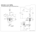 thumbnail image 2 of Kingston Brass KS1435PKL Duchess Double-Handle 4" Centerset Bathroom Faucet with Brass Pop-Up, Oil Rubbed Bronze, 2 of 4