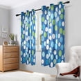 thumbnail image 2 of Yayeee Window Curtains Light Filtering 63"x52" Grommet Panel Pair Home Living Room Decor, Blue Dots, 2 of 7