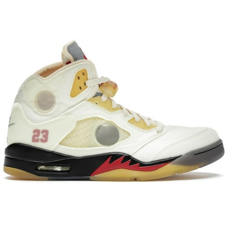 Jordan Men's 5 Retro Off-White Sail Basketball Shoes, from StockX
