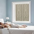 thumbnail image 3 of Japanese Window Privacy Film, Grey Simple Traditional Flowers Leaves Pattern Static Cling UV Sun Blocking Heat Control Window Tint Day and Night, Non-Adhesive One Way Privacy Cover 17.7''x39.3'', 3 of 7