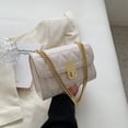 thumbnail image 5 of Bolso y bolso de hombro con doble cremallera a la moda para citas, bolso cruzado de cuero de pu para mujer, color blanco, 5 of 5