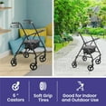 thumbnail image 6 of MedaCure Steel Rollator Walker with Seat – Black Height Adjustable Walkers for Seniors Hand Grips, Padded Seat – 300 lb Capacity, 6 of 7