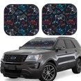 thumbnail image 1 of Lukts Joystick Gamepad Print 2 Piece Car Sun Shade Windshield,Foldable Car Shade Front Windshield with Keeps Your Vehicle Cool-Small, 1 of 6