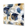 thumbnail image 2 of Designart "Abstract Pattern with Blue and Golden Textures VI" Abstract Metal Wall Art, 2 of 5