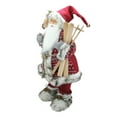 thumbnail image 3 of 24" Nordic Skiing Standing Santa Claus Christmas Figure with Burlap Gift Bag, 3 of 3