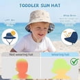 thumbnail image 3 of American Trends Baby Sun Hats UPF 50+ Toddler Bucket Hats Sun Protection Baby Swim Hat Summer Beach Hat Wide Brim Kids Bucket Hats for Boys Girls, 3 of 8