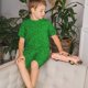thumbnail image 4 of Balery Green Sparkling Shiny Conjunto de Pijama Infantil de Manga Corta con Estampado – Ropa de Dormir de Algodón Suave-Large, 4 of 6