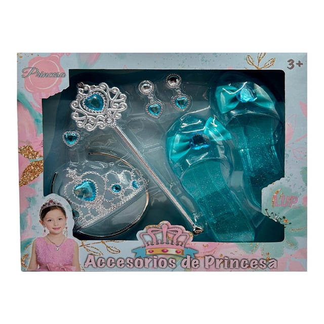 Juguete de Princesa Lup Toys accesorios Disfraz Collar Aretes zapatillas