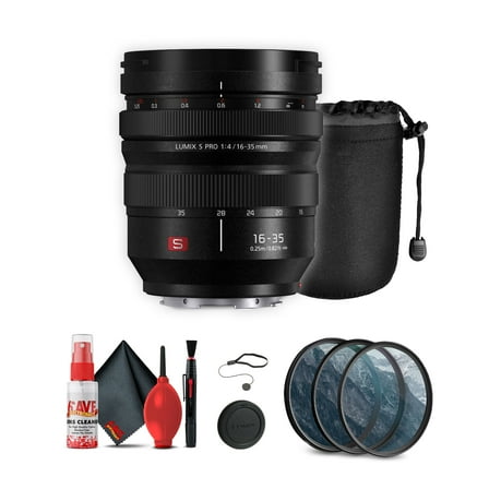Panasonic Lumix S Pro 16-35mm f/4 Lens Bundle with Accessories