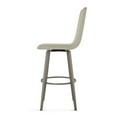 thumbnail image 3 of Amisco Watson 30 In. Swivel Bar Stool - Greige Faux Leather / Grey Metal, 3 of 9