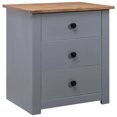thumbnail image 1 of vidaXL Table de Chevet Gris 46x40x57 cm Pin Panama Range, 1 of 5