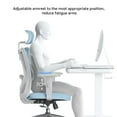thumbnail image 3 of SIHOO M18 Office Chair, Mesh Computer Ergonomic Chair with Adjustable Lumbar Support, High Back Chair for Big and Tall, Blue, 3 of 9