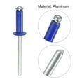 thumbnail image 4 of Unique Bargains 5mm x 16mm Aluminum Open End Flat Round Head Blind Rivets, Blue 25 Pack, 4 of 5