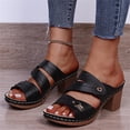 thumbnail image 1 of Zapatillas de tacón grueso de tacón alto de nuevo estilo, zapatillas de mujer con plataforma de boca de pescado Wmkox8yii hj789, 1 of 9