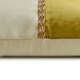 thumbnail image 3 of The HomeCentric Decorative Green & Beige 14"x14" (35x35 cm) Pillow Covers, Jute & Velvet Jute Cord Throw Pillows For Sofa, Patchwork Pattern Modern Style - Jute Chartreuse Suit, 3 of 5
