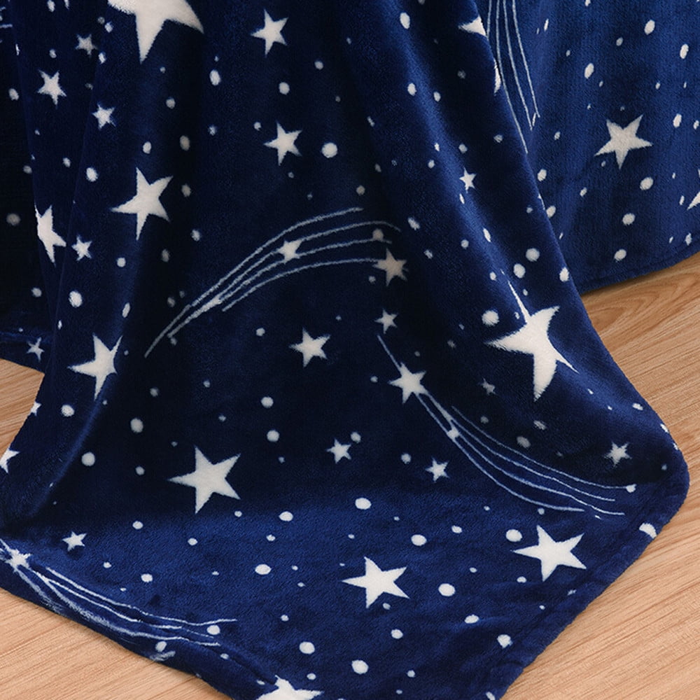 Clearance Blanket super Soft Warm Solid Warm Micro Plush Fleece Blanket Throw Rug Sofa Bedding Dark Blue M,ac1224