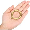 thumbnail image 5 of Curtain Ring Metal 28-Pcs 1.5 Inch Inner Diameter with Eyelets Fit Up to 1 1/4-Inch Rod Large Wire Diameter (Gold-28Pcs), 5 of 5