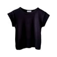 thumbnail image 1 of Hauts d'Été pour Filles Manches Courtes Col Rond Tee Décontracté Confortable Extensible Chemises pour Tout-Petits Enfants Usage Quotidien, 1 of 3