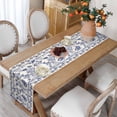 thumbnail image 7 of Blue and White Porcelain Table Runner Seasonal Spring Summer Farmhouse Indoor Kitchen Anniversary Wedding Dining Table Decorations for Home Party, 7 of 7