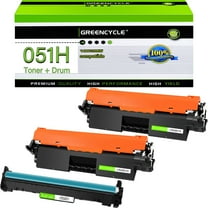 greencycle Compatible Toner Cartridges & Drum Replacement for CANON 051H Toner & 051 Drum Unit Use for ImageCLASS LBP160 LBP161dn LBP162dw MF264dw MF267dw MF269dw(1 Drum 2 Toner)