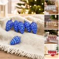 thumbnail image 6 of ZENVIVE Glittered Pinecone Christmas Ornaments, Set of 6 with Gold Caps and Hanging Loops, Festive Holiday Xmas Tree Party Home Indoor Display, Rose Gold Glitter, 6 of 6