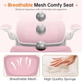 thumbnail image 6 of COOLHUT Ergonomic Office Chair, High Back Mesh Desk Chair with Lumbar Support and Adjustable Headrest, Home Office Chair, Computer Gaming Chair, 400lbs, Pink, 6 of 9