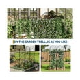 thumbnail image 4 of 2/4 Pack Panels No Dig Dog Fence Outdoor - 74.8 Inch Tall Rustproof Animal Barrier with Gate, Decorative Garden Fence Panels for Yard Border, Patio（74.8 x 21.6 inch）, 4 of 7