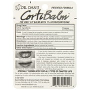 Dr. Dans CortiBalm Lips Balm Hypoallergenic Cool Sores Relief, 0.14 oz