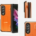 thumbnail image 6 of ELEHOLD Rugged Phone Case for Samsung Galaxy Z Fold 3 Built-in Screen Protector Hidden Kickstand Pen Slot Heavy Duty Shockproof Armored Case Support Wireless Charging for Samsung Z Fold 3,Orange, 6 of 8