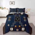 thumbnail image 2 of Erosebridal Tribal Aztec Comforter Sets Full Size,Black Comforters & Duvets,Geometry Room Decor,3-Piece, 2 of 7