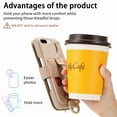 thumbnail image 2 of ELEHOLD Case for iPhone 8 Plus/7 Plus, RFID Blocking Zipper Leather Wallet Stand Case with Card Slot & Wrist Strap & Ring Holder,Khaki, 2 of 10