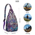 thumbnail image 4 of Chic Paisley Sling Backpack - Exotic Colorful Pattern Shoulder Bag, Fashionable Anti-Theft Pack for Commuters, 4 of 4