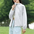 thumbnail image 2 of Bovxnpu Women's Long Sleeve Sun Protection Shirts, Lightweight Womens Activewear Breathable Sunscreen Hoodie Workout Tops, Ladies Solid Color Hooded Sun Protection Clothing L, 2 of 7