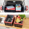 thumbnail image 3 of Radefasun Foldable Storage Bins with Lids Plastic Collapsible Storage Box Portable Stackable Grocery Toys Books Container Folding Latching Storage Crate with Removable Pulley and Pull Rod (Black, L), 3 of 3