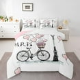 thumbnail image 2 of Manfei Romance Paris Bedding Queen Comforter Set,Pink Love Balloon Down Comforter,Romantic Valentine'S Day Bedding Sets Queen with Comforter For Women Girls,Cozy Room Decoration Reversible,3 Pieces, 2 of 7