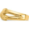 thumbnail image 4 of 14K Yellow Gold Polished & Satin Swirl Cross-Over Dome Ring (Size 6) Made In United States r545, 4 of 5