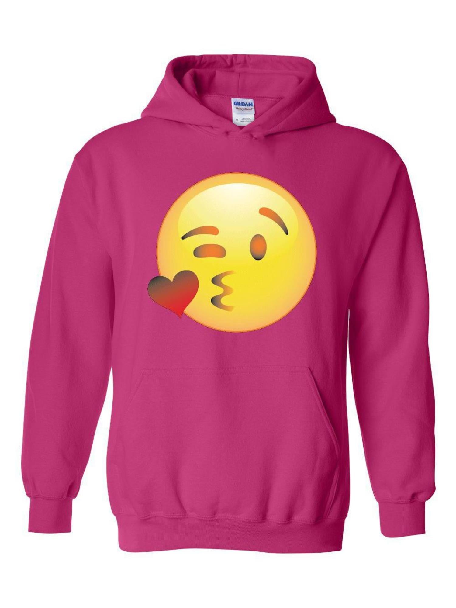 IWPF Unisex Emoji Wink Face Hoodie Sweatshirt
