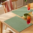thumbnail image 4 of Sage Green Linen Placemats Set of 8, Farmhouse Pure Color Country Farm Non-Slip Place Mats Washable Table Mats for Kitchen Dining Table Decorations Indoor/Outdoor, 4 of 9