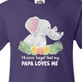 thumbnail image 4 of Inktastic I'll Never Forget That My Papa Loves Me with Cute Elephants Youth T-Shirt, 4 of 5