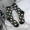 thumbnail image 5 of Logiee Pink Sleeping Fox Print Adult Socks for Men & Women,Calf Socks, Ankle Socks,Boots Socks,Breathable Casual Sock,Unisex Crew Socks, 5 of 6