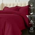 thumbnail image 5 of Superior Egyptian Cotton 1200 TC Solid Burgundy Duvet Set, Full/Queen, 5 of 9