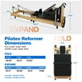 thumbnail image 6 of Foldable Pilates Reformer Machine - Studio-Grade Oak Wood Pilates Machine Bed Yoga Exercise Strength Training Equipment for Home Gym Workout (Black), 6 of 10