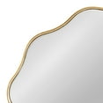 thumbnail image 4 of Kate and Laurel Viona Modern Scalloped Oval Mirror, 24 x 34, Gold, Decorative Round Wall Mirror with Unique Rippled Edge and a Glamorous Gold Finish, 4 of 8