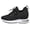 Black, variant on Rokment Womens Walking Non Slip Work Shoes with Hidden Wedges Breathable Mesh Lace up Platform Chunky High Heels Slip on Nurses Nursing Tennis Fashion Sneakers Black Size 6.5