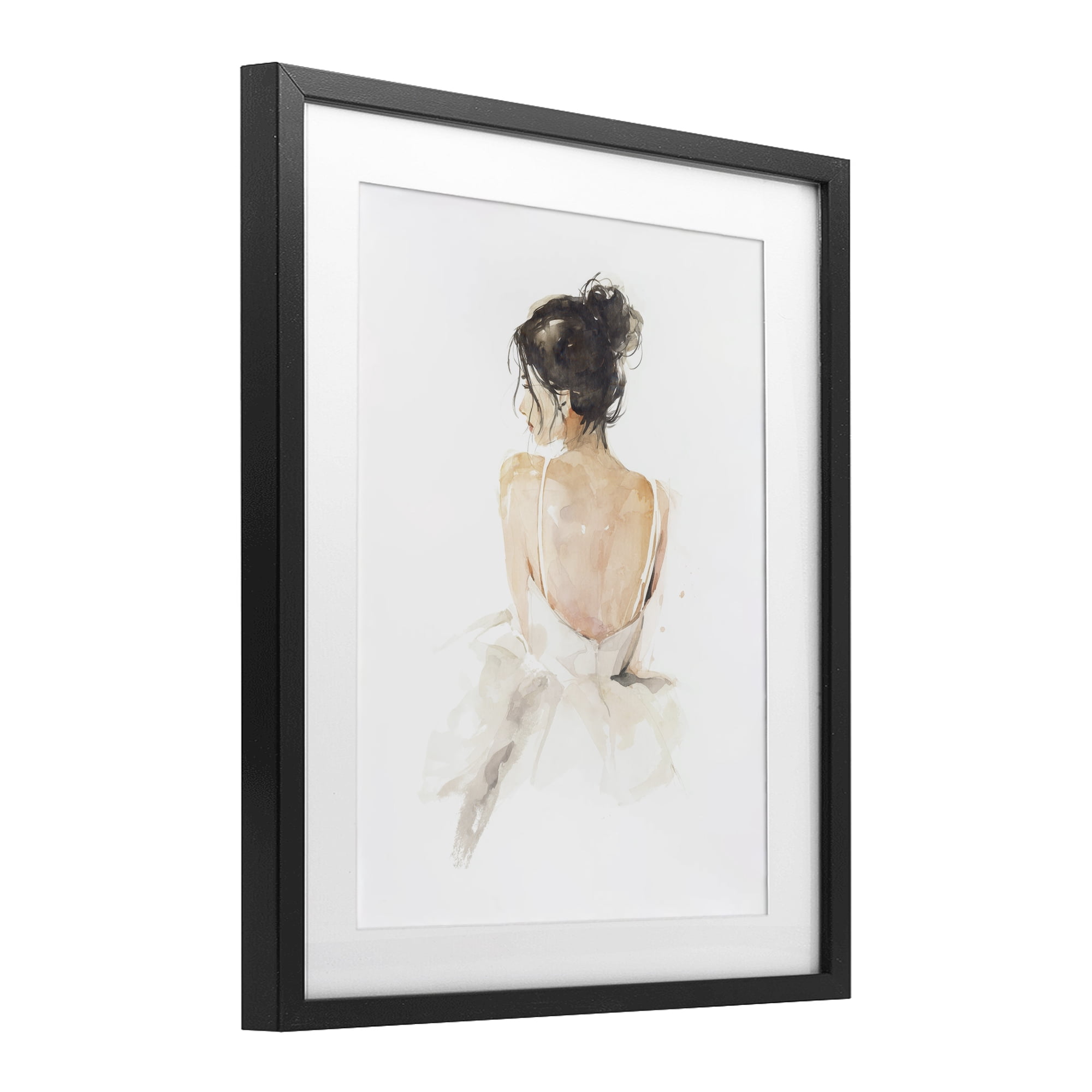 Stupell Industries Feminine Serenity Woman Black Framed Print Under Glass, design by Svetlana Aleynikova