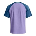 thumbnail image 6 of Dresfit Golf Shirts Mens Crewneck Baseball Shirts Patchwork Short Sleeve Raglan Denim Shirt Summer 2026 Big and Tall Relaxed Fit Cotton Vintage T Shirts Light Purple L, 6 of 6