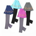 thumbnail image 7 of SYNPOS Toddler Girls Footless Leggings with Ruffle Tutu Skirt Stretchy Pants Teenage Child Tight Legging 3-11 Years, 7 of 7
