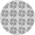 thumbnail image 1 of Ahgly Tapis Rond Lavable en Machine Intérieur Transitionnel Gris Platine, 7 Pieds Rond, 1 of 7